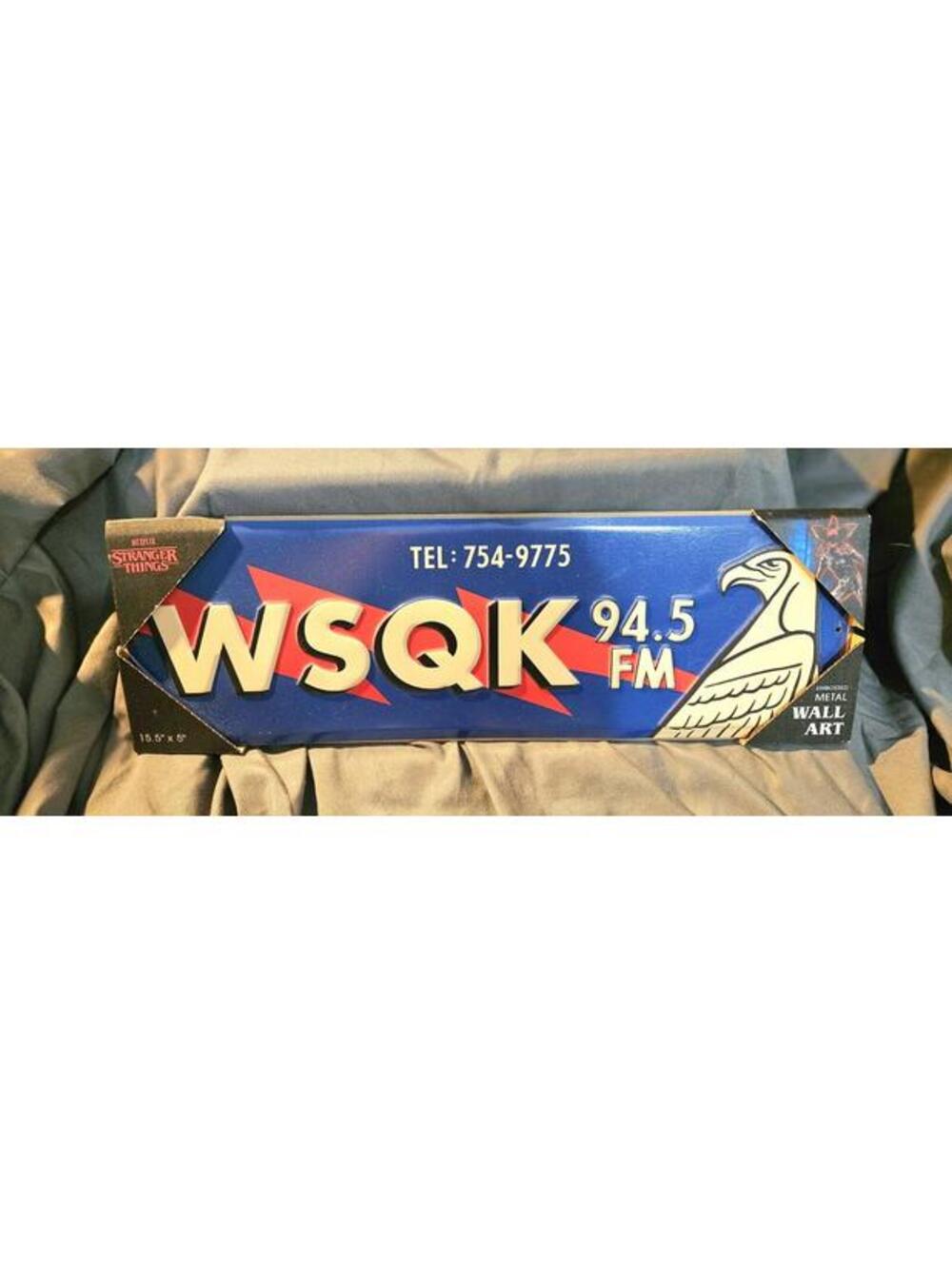2025 Stranger Things WSQK 94.5FM WALL Sign Display Wall METAL Decor